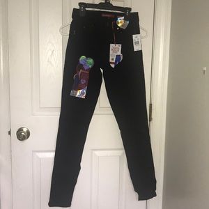 Black Mid-Rise Skinny Jeans